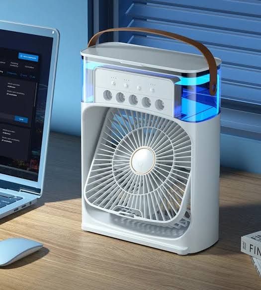 Portable Air Conditioner Fan  with 7 Colors LED Lights.