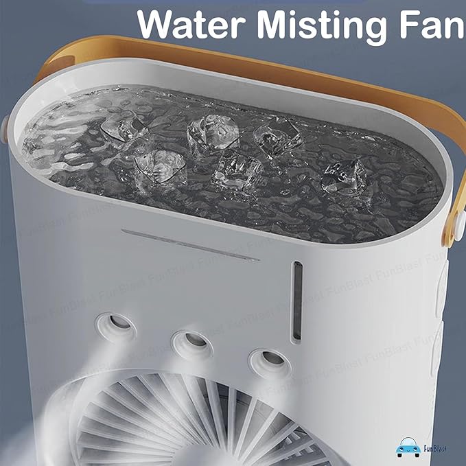 Mini Double Head Mist Fan with LED Light